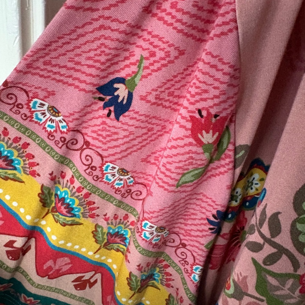 JOHNNY WAS “Janie” Paisley Floral boat neck long tee~ Size 2X - Picture 4 of 6